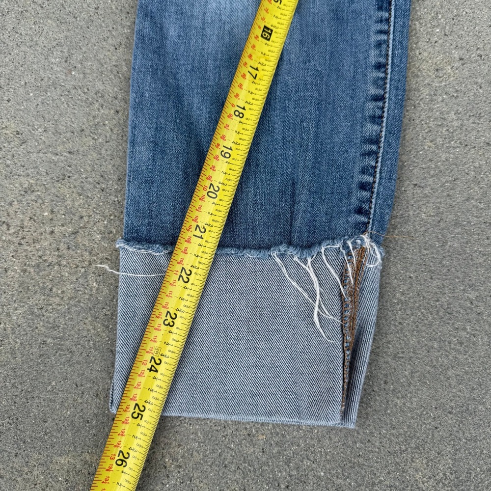 Joes Jeans Women Size 24‎ Mid Rise Slim Straight Raw Edge Cuff Medium Wash Denim - Picture 4 of 11